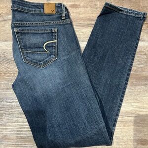 American Eagle Outfitters Women's Skinny Jeans - Dark Blue
